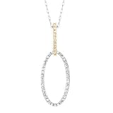 Diamond Oval Pendant 1/5ctw