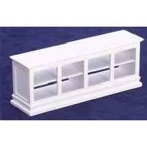 White Store Counter for Dollhouse Miniature Setting