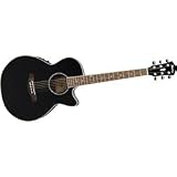Ibanez Black Spruce Top Acoustic Electric Guitar Six String Acoustic-Electric Guitar Cutaway