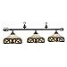 RAM Gamerooms 34-B60 Harmony 3-Light Billiard Fixture in Rubbed Bronze - 34-B60