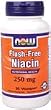 NOW Flush-Free Niacin 250 mg Vegetarian Capsules