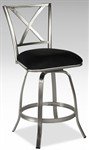 Chintaly Aubrey X Back Swivel Counter Stool With Memory Return