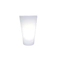 It's Exciting Lighting 002730G Battery Operated Vivid Series White Conical LED Indoor/Outdoor Wall Sconce