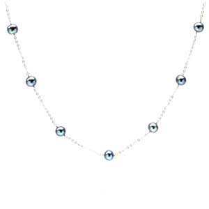 Buy 14k White Gold, Black Pearl Necklace Reviews