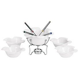 Trudeau 11 Piece Blossom Chocolate Fondue Set