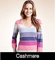 Pure Cashmere V-Neck Striped Knitted Jumper