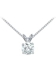 Platinum Round Diamond Solitaire Pendant - 1.00 CT. TW.