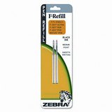 Ballpoint Pen Refill, Fine Point, Black Ink ZEB85512