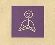 Yoga Stick Figure Notecards-Purple