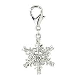 Pet Supplies : Jeweled Rhinestone Snowflake Pet Collar Charm