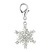 Jeweled Rhinestone Snowflake Pet Collar Charm