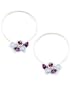 Baroni Amethyst & Alexandrite Glass Hoops