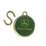 Pet Supplies : ID Tag with John Deere Logo (Green and gold, 1' Round)