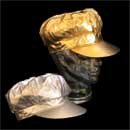 Silver & Gold Lame Gangster Cap / Newsboy Hat