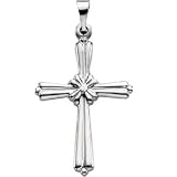 Platinum Cross Pendant - 23.0x17.0mm
