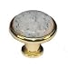 Designer Series Granite & Polished Brass Knob