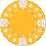 Clay Composite Diamond Suited Poker Chips 25 11.5 gram Yellow Poker Chips