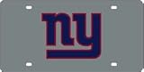 New York Giants Laser Cut Silver License Plate