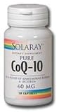 CoQ-10 60mg 60 Caps ( Pure Coenzyme Q-10 ) Solaray