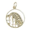 Roller Coaster Charm - 10K Yellow Gold
