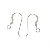 Sterling Silver French Wire Earring Hooks With Coil (10)