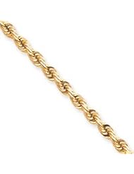10k Gold 6mm Handmade Diamond-cut Rope Chain 8 Inches