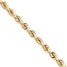 10k 6mm Handmade Diamond-cut Rope Chain Anklet - 9 Inch