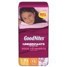 Goodnites Underpants Girls, Large – Xlarge, Jumbo 12 ea