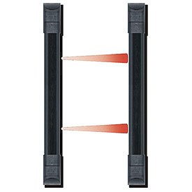 SECO-LARM E-9611-2B25 ENFORCER Curtain IR Motion Sensor, 2 Beams - Black