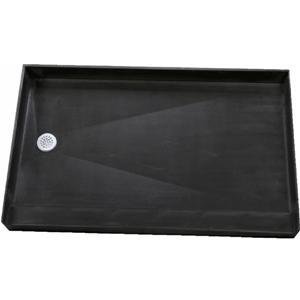 Bath Tub Replacement 60 W x 34 D Shower Base with Integrated Left Hand Side PVC Drain
