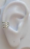 Sterling Silver Lite Weight Three Row Ear Cuff Wrap