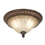 : Kenroy Home 91035AT Rochester 2-Light Flush Mount, Aruba Teak