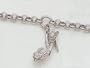 14kt White Gold Diamond High Heel Sandel Shoe Charm Anklet- DS1097