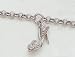 14kt White Gold Diamond High Heel Sandel Shoe Charm Anklet- DS1097