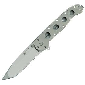 Columbia River Knife and Tool's M16-14T Titanium Big Dog Tanto-Style Combo Edge Blade Knife by Columbia River