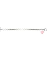 Sweethearts® Enamel Heart Charm Bracelet Sterling Silver " Kiss Me " 85511