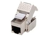DIGITUS Keystone Modul Cat6a RJ45 Metall geschirmt Werkzeugfreie Kabelinstallation ueber LSA Leisten