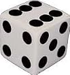 Trik Topz Custom Valve Caps White Dice Bike Wheel