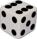 Trik Topz Custom Valve Caps White Dice Bike Wheel