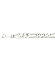.925 Sterling Silver 20" Figaro 220 Chain Necklace