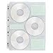 CD Media Binder Refill, 10 Refill Pages, White