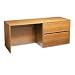 Office Products : 10500 Series Credenza with Lateral File, Right Pedestal, Medium Oak, 72w