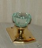 GREEN Crystal Glass Passage Knob Set
