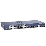 Netgear ProSafe 24  Port Fast Ethernet (10/100) Layer 3 Managed, Stackable Switches With 4 Gigabit Ports