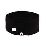 Coolvent Beanie Black Polycotton w/ velcro adjustment at rear