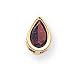 14k 9x6mm Pear Garnet Bezel Pendant