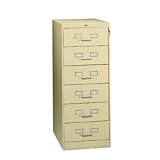 Card File, 6-Drawer,for 6x9 Cards, Videocassette tapes or DVDs, Champagne Putt TNNCF669PY