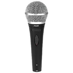 Shure PG58-QTR MICROPHONE DYNAMIC CARDIOID VOCAL WITH 15 ' 1/4 INCH CABLE