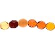 7" Fire Polished Mixed Topaz Beads Strung, 8mm Round