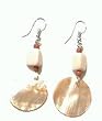 Mother of Pearl Brownlip Round Tribal Earrings P1F